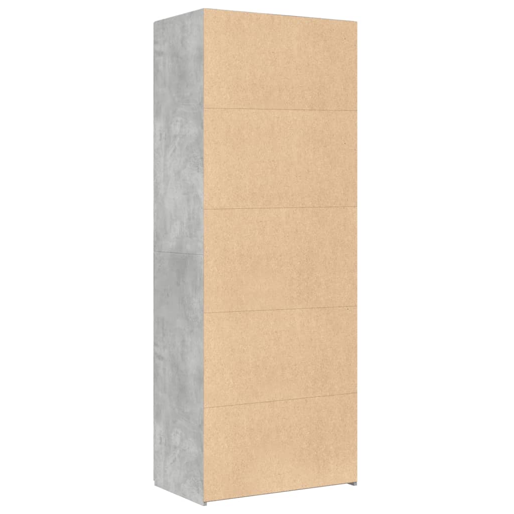 Highboard Concrete Grey 70x42.5x185 cm Engineered Wood