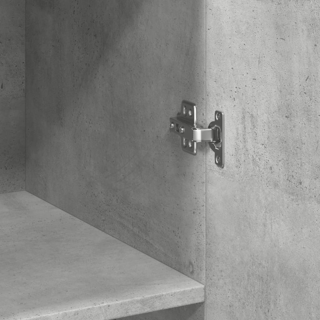 Highboard Concrete Grey 70x42.5x185 cm Engineered Wood
