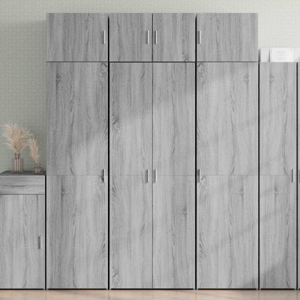 Highboard Grey Sonoma 70x42.5x185 cm Engineered Wood