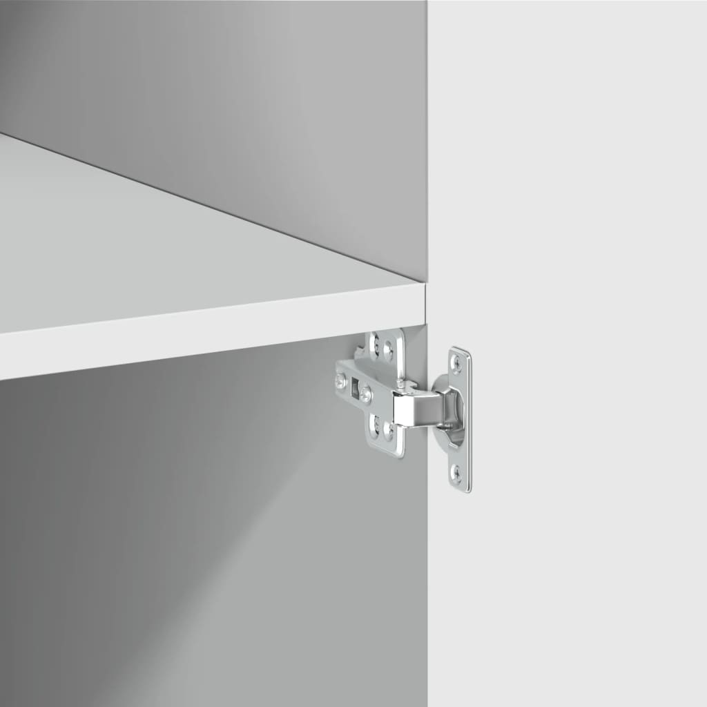 Highboard White 80x42.5x185 cm Engineered Wood