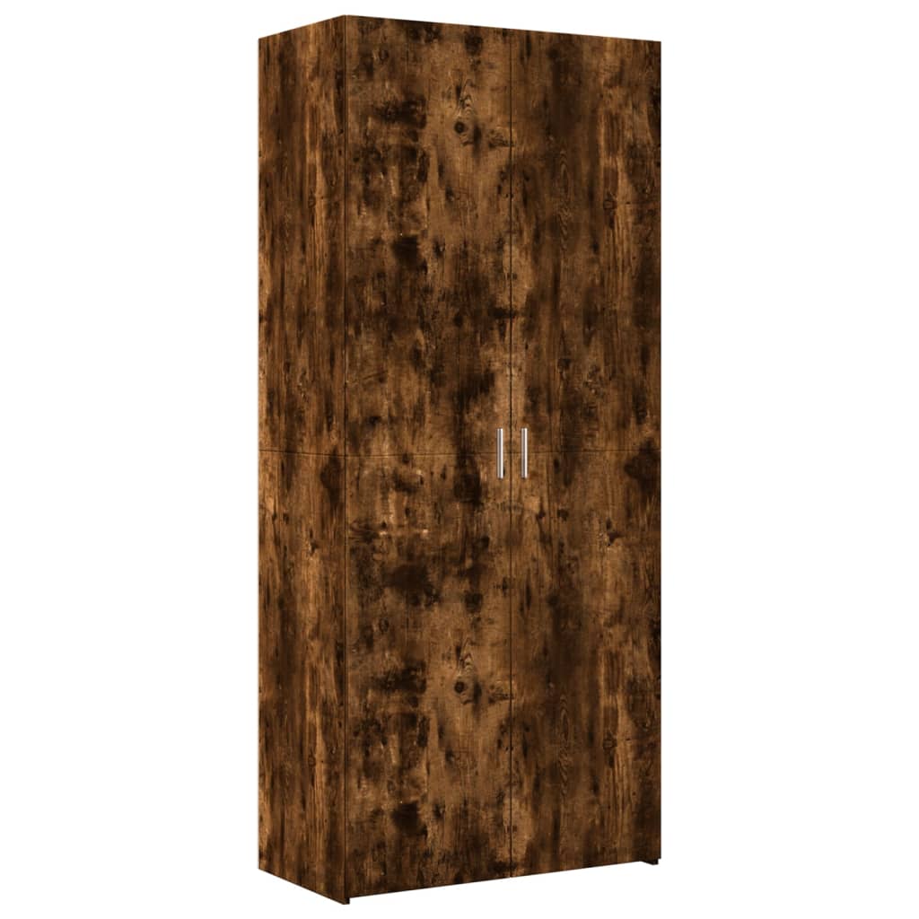 Highboard Smoked Oak 80x42.5x185 cm Engineered Wood