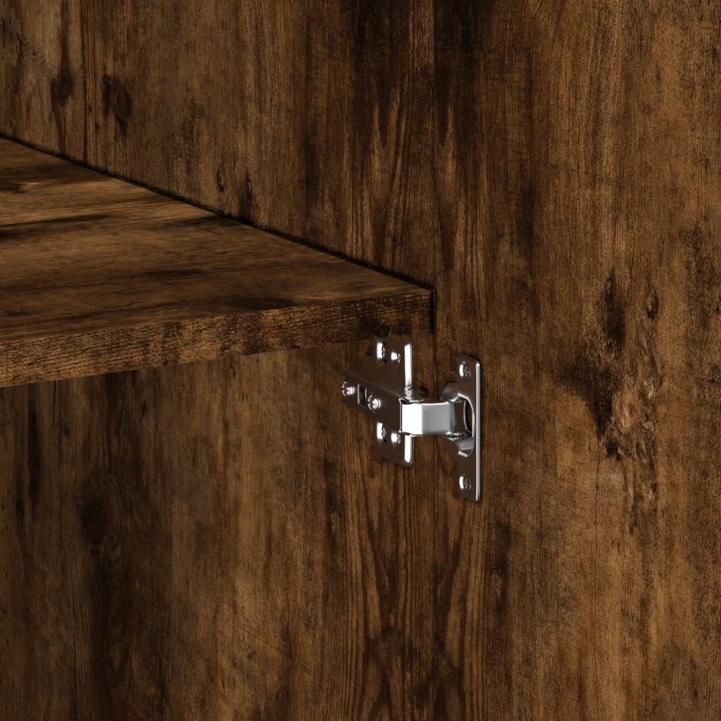 Highboard Smoked Oak 80x42.5x185 cm Engineered Wood