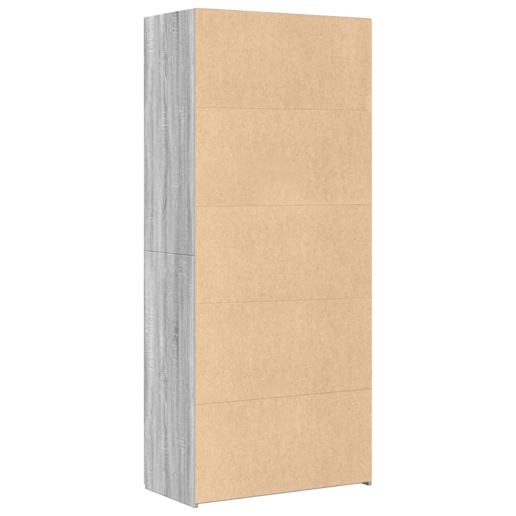 Highboard Grey Sonoma 80x42.5x185 cm Engineered Wood