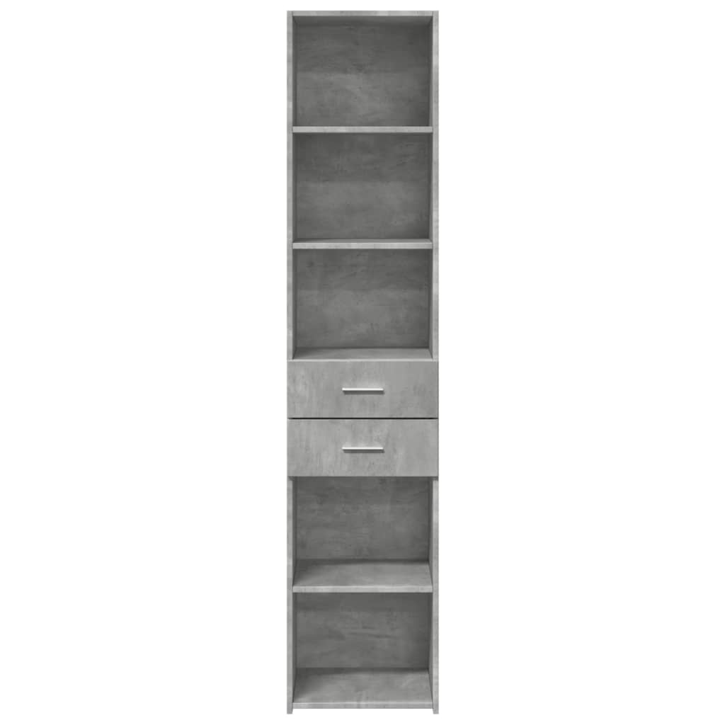Highboard Concrete Grey 40x42.5x185 cm Engineered Wood