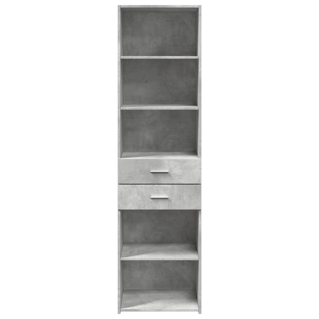 Highboard Concrete Grey 50x42.5x185 cm Engineered Wood