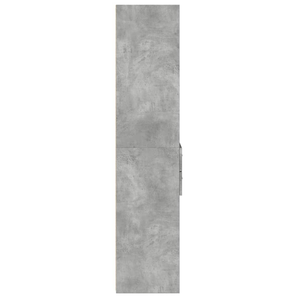 Highboard Concrete Grey 50x42.5x185 cm Engineered Wood
