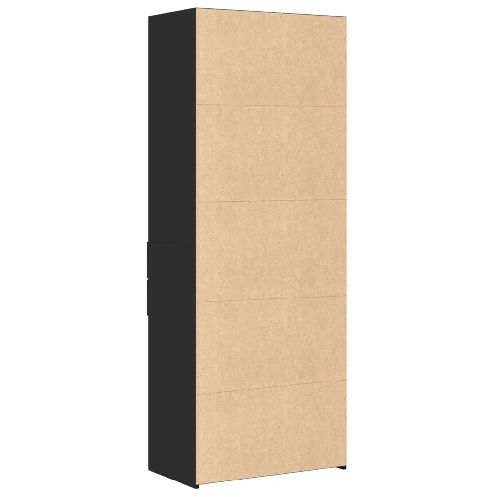 Highboard Black 70x42.5x185 cm Engineered Wood