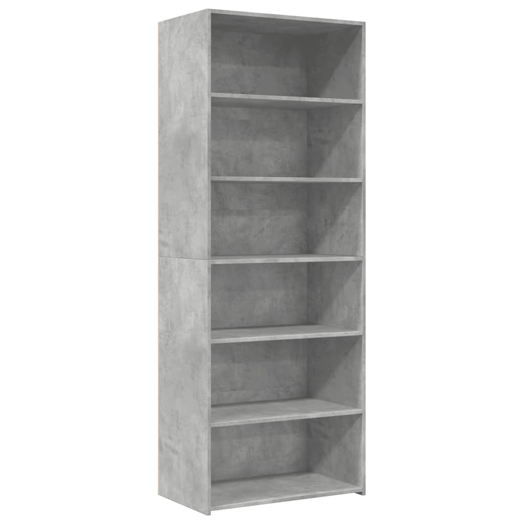 Highboard Concrete Grey 70x41x185 cm Engineered Wood
