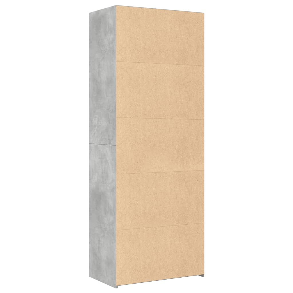 Highboard Concrete Grey 70x41x185 cm Engineered Wood