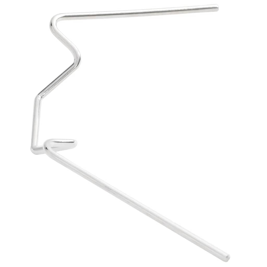 Greenhouse Clips 50 Pcs W Type Galvanised Steel
