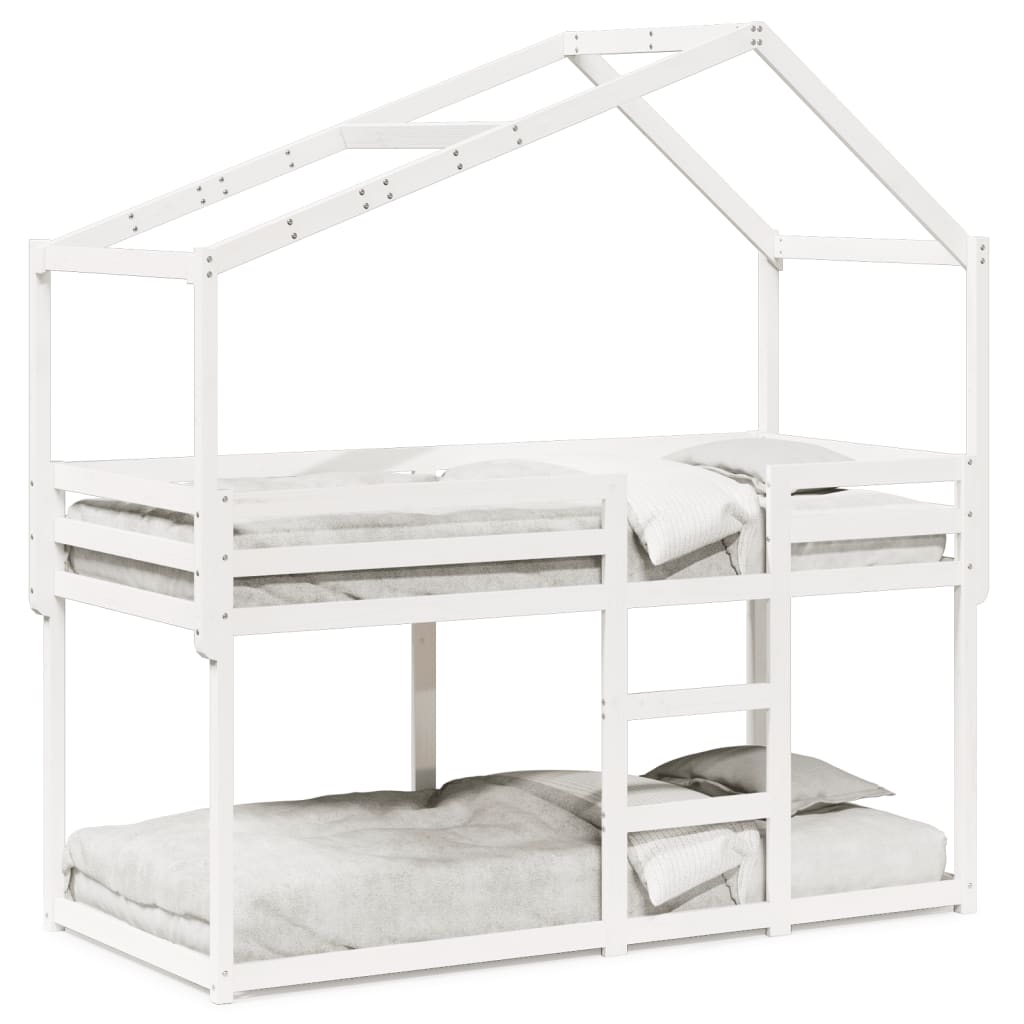 Bunk Bed without Mattress White 80x200 cm Solid Wood Pine