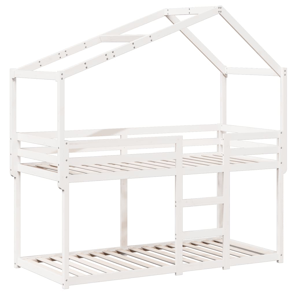Bunk Bed without Mattress White 80x200 cm Solid Wood Pine