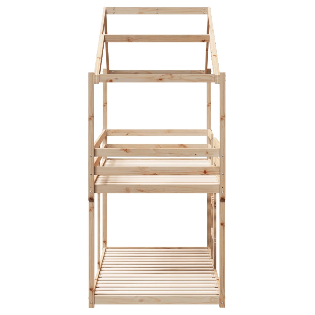 Bunk Bed without Mattress 75x190 cm Small Single Solid Wood Pine