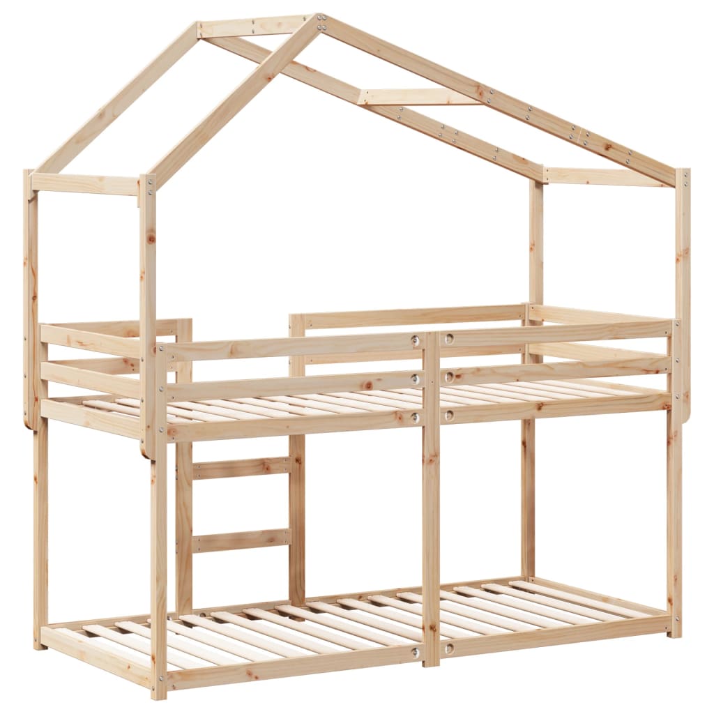 Bunk Bed without Mattress 75x190 cm Small Single Solid Wood Pine