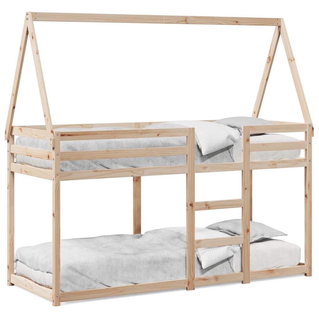 Bunk Bed without Mattress 90x200 cm Solid Wood Pine