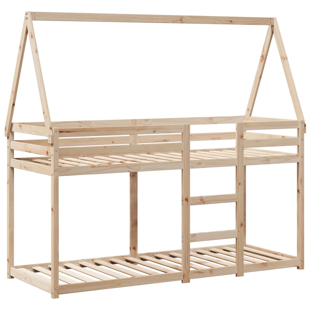 Bunk Bed without Mattress 90x200 cm Solid Wood Pine
