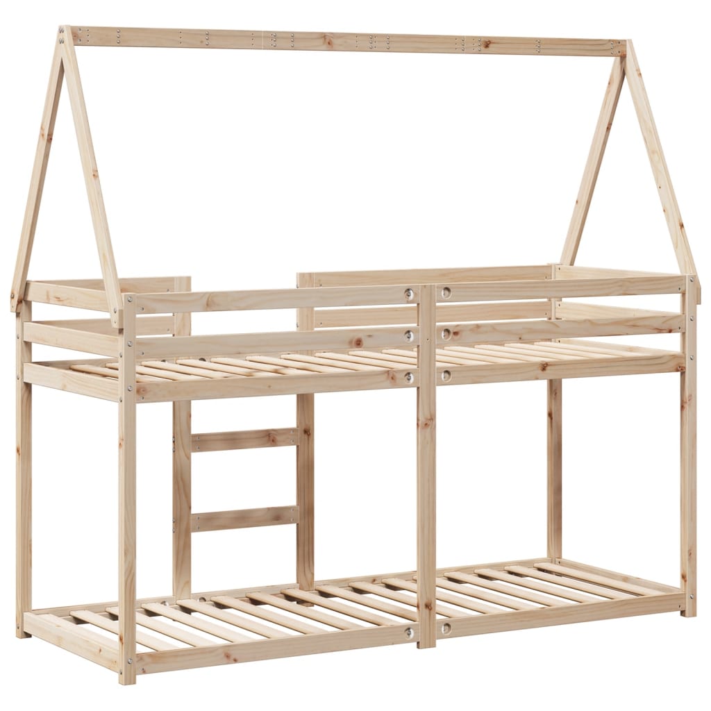 Bunk Bed without Mattress 90x200 cm Solid Wood Pine