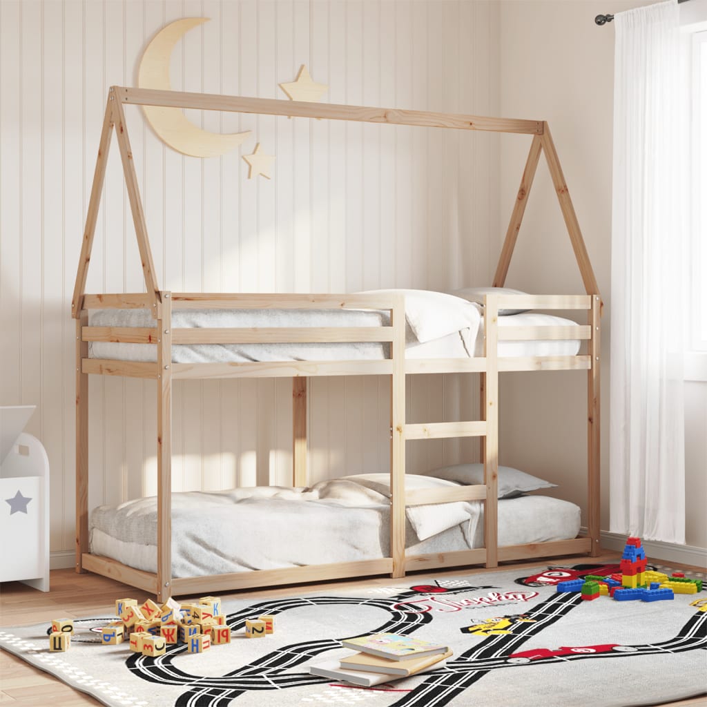 Bunk Bed without Mattress 90x200 cm Solid Wood Pine