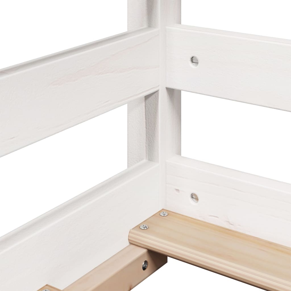 Bunk Bed without Mattress White 90x200 cm Solid Wood Pine