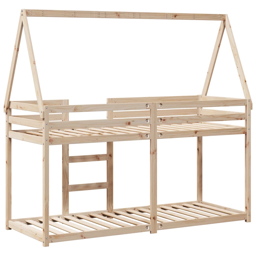 Bunk Bed without Mattress 90x200 cm Solid Wood Pine