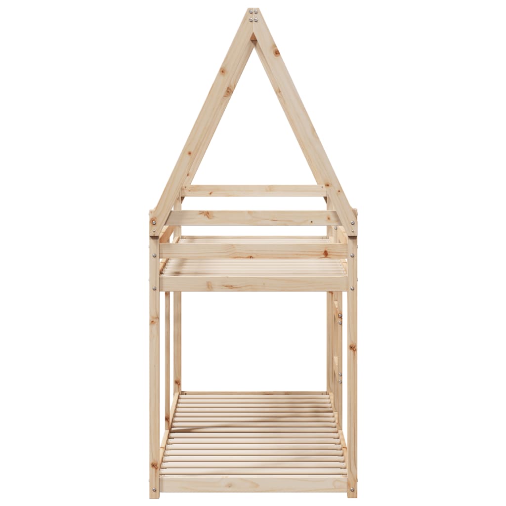 Bunk Bed without Mattress 75x190 cm Small Single Solid Wood Pine