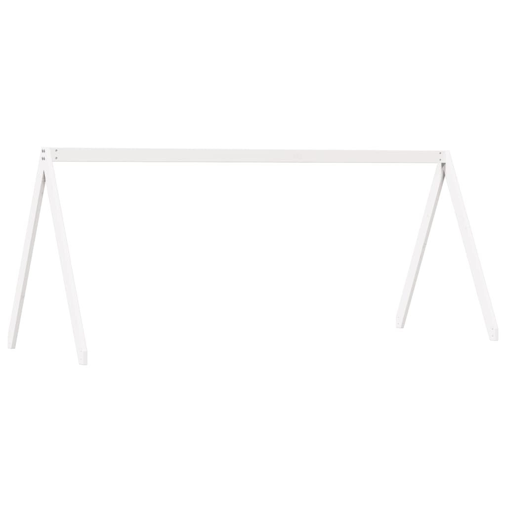 Bunk Bed without Mattress White 75x190 cm Small Single Solid Wood Pine