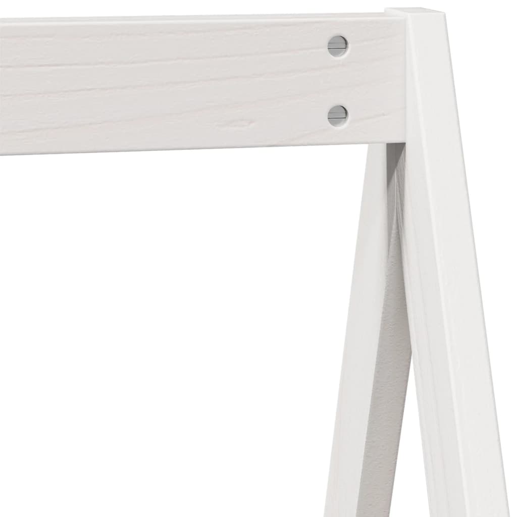 Bunk Bed without Mattress White 75x190 cm Small Single Solid Wood Pine