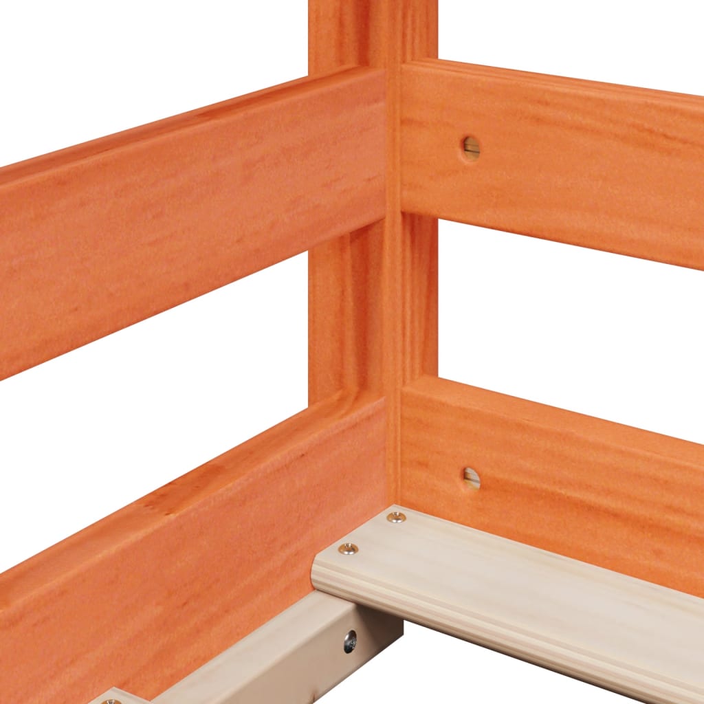Bunk Bed without Mattress Wax Brown 75x190 cm Small Single Solid Wood Pine