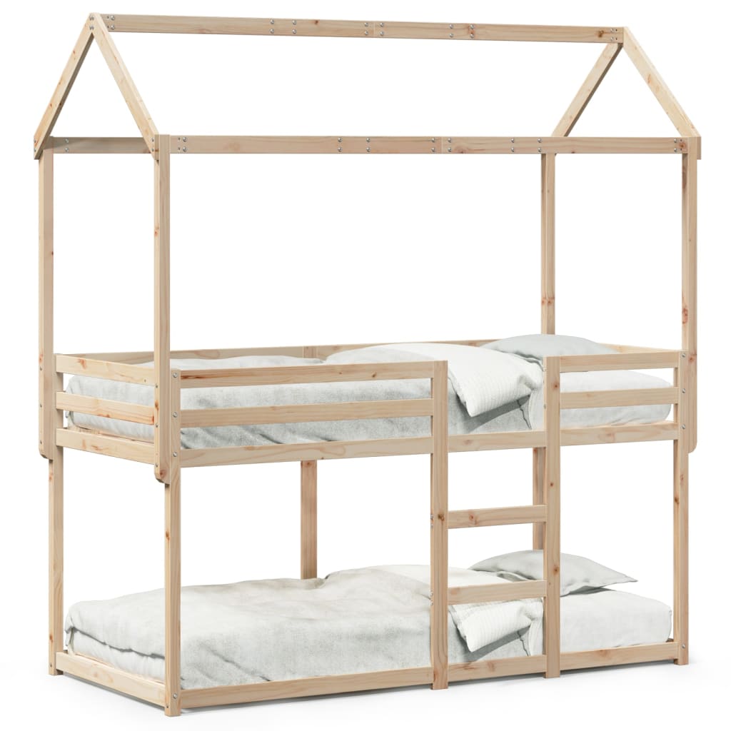 Bunk Bed without Mattress 90x190 cm Single Solid Wood Pine