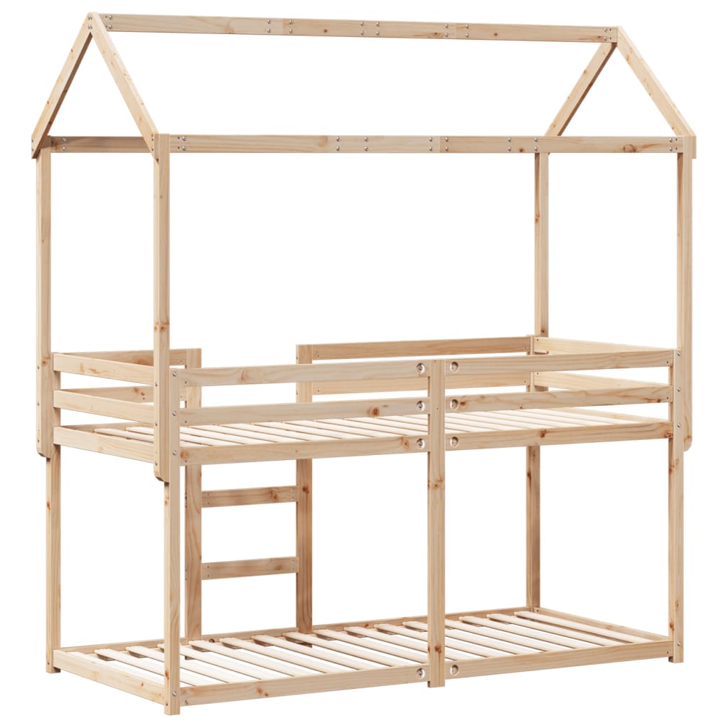 Bunk Bed without Mattress 90x190 cm Single Solid Wood Pine