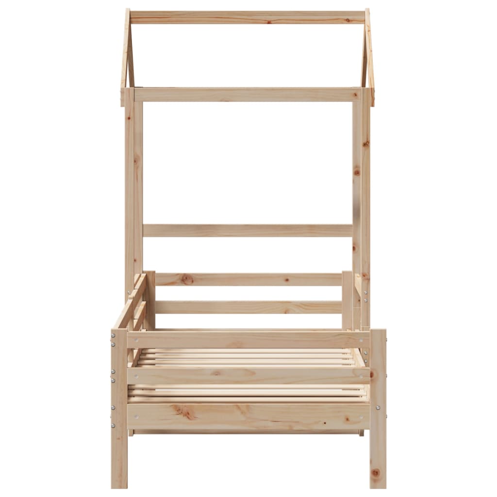 Day Bed with Roof without Mattress 90x200 cm Solid Wood