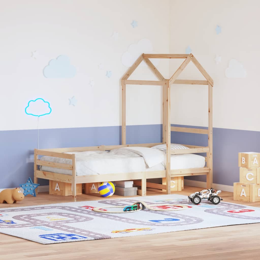 Day Bed with Roof without Mattress 90x200 cm Solid Wood