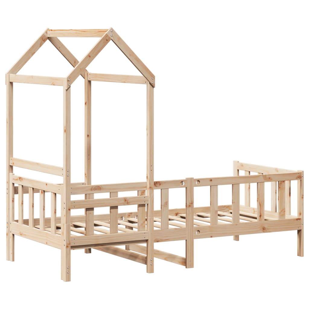Day Bed with Roof without Mattress 90x200 cm Solid Wood