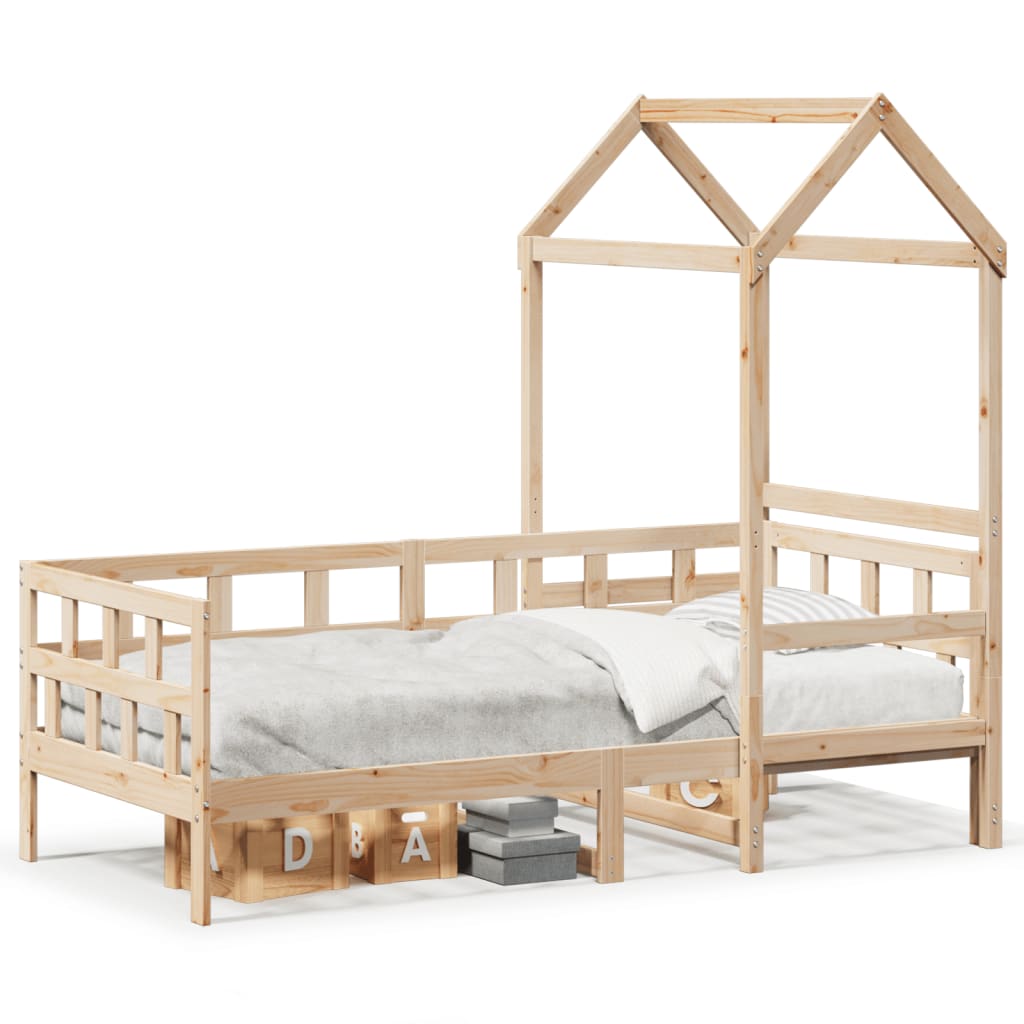 Day Bed with Roof without Mattress 90x200 cm Solid Wood