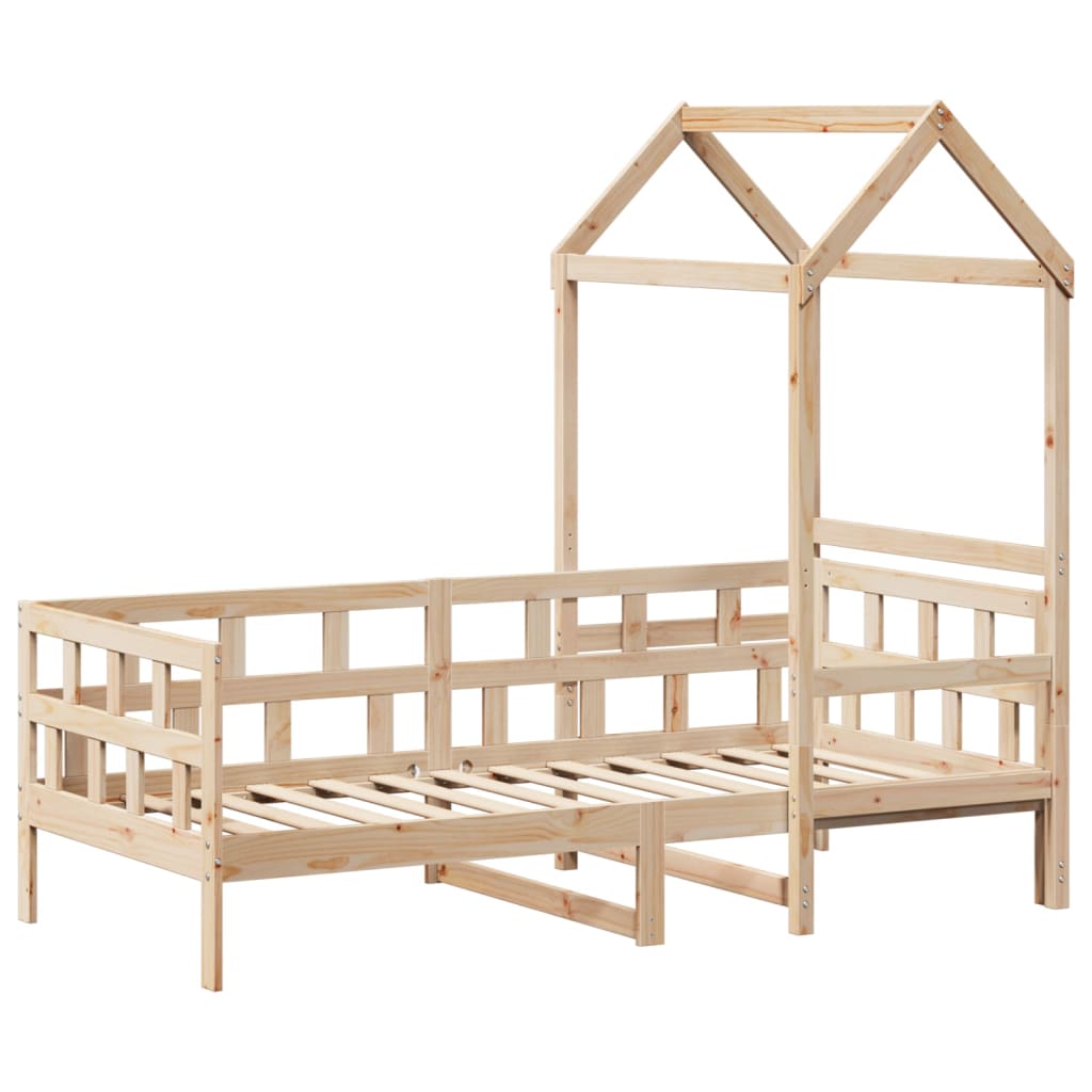 Day Bed with Roof without Mattress 90x200 cm Solid Wood