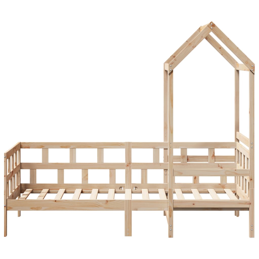 Day Bed with Roof without Mattress 90x200 cm Solid Wood