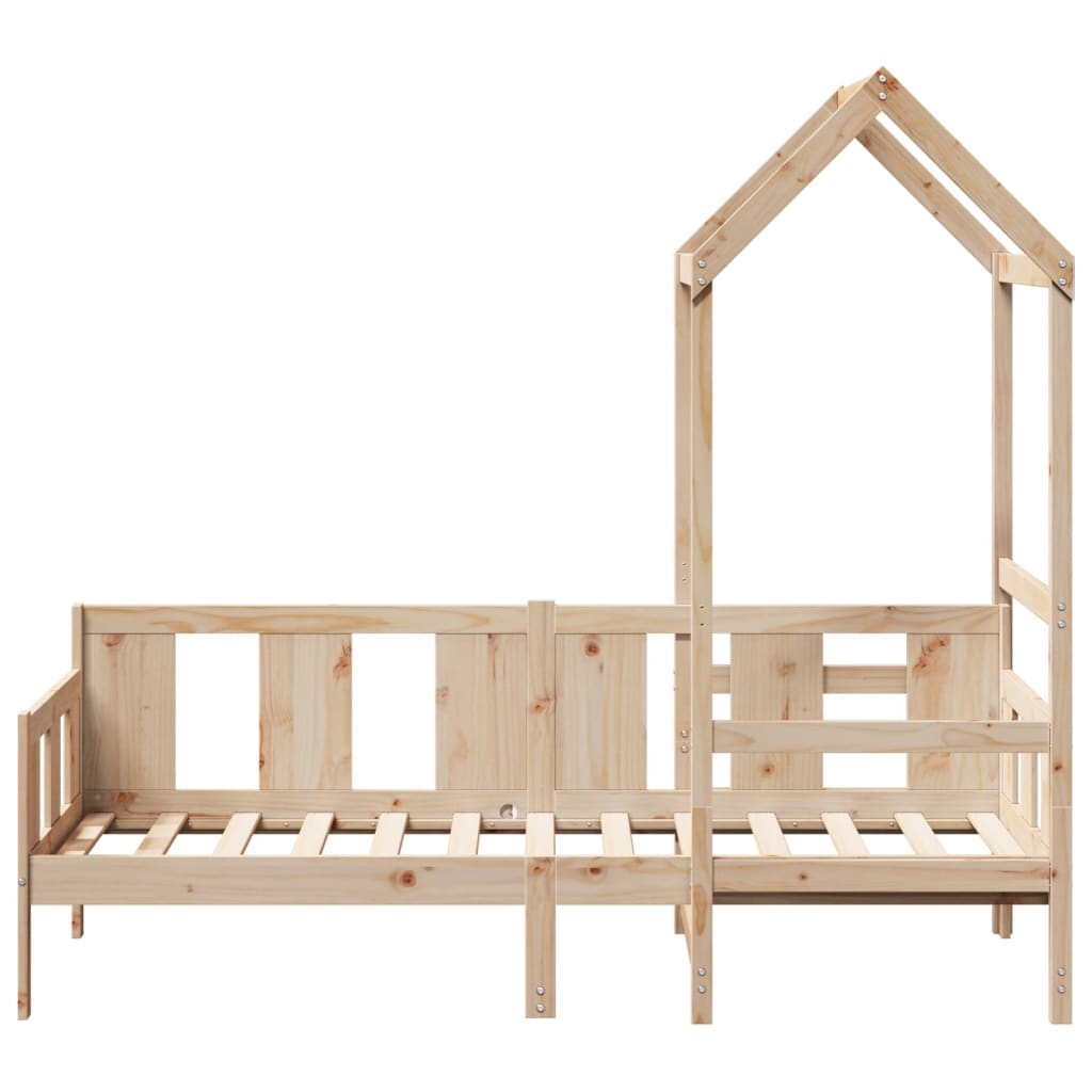 Day Bed with Roof without Mattress 90x200 cm Solid Wood