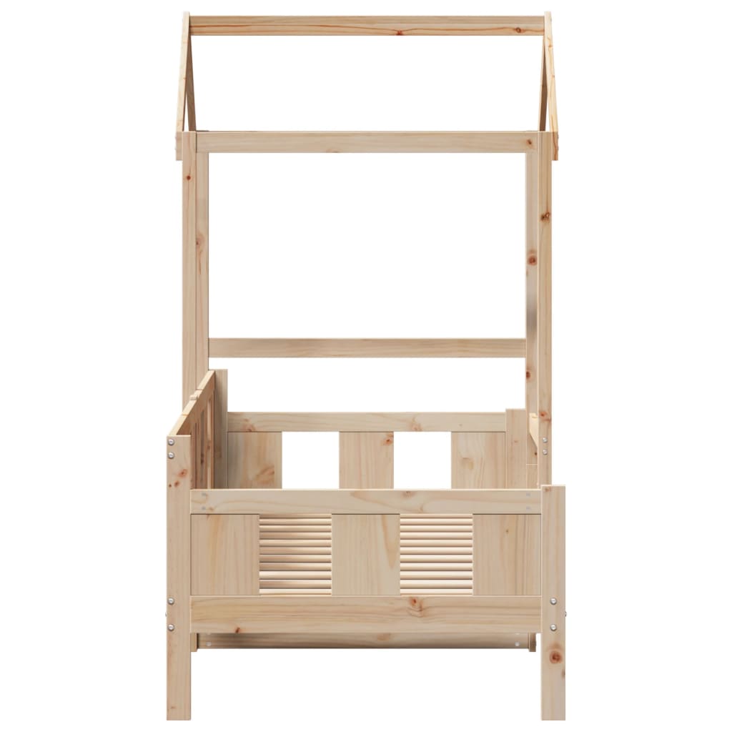 Day Bed with Roof without Mattress 90x200 cm Solid Wood