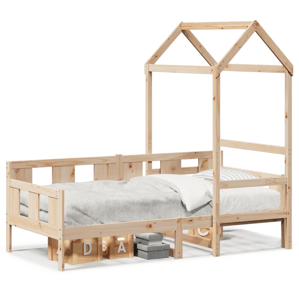Day Bed with Roof without Mattress 90x190 cm Single Solid Wood