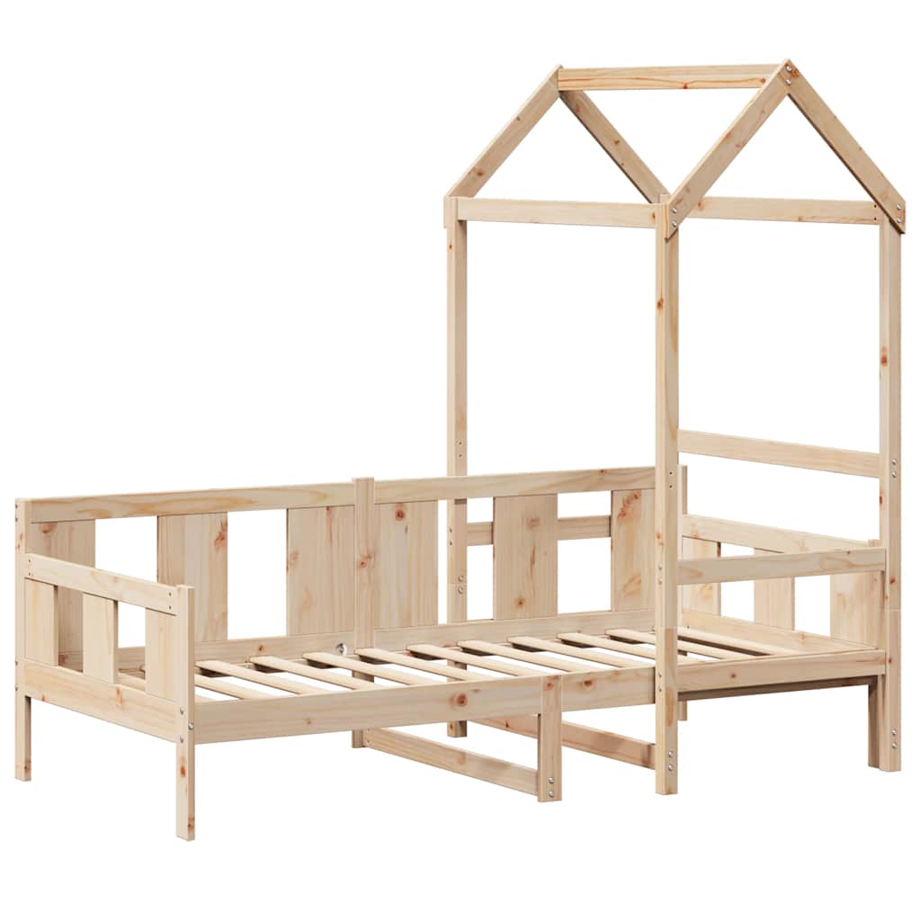 Day Bed with Roof without Mattress 90x190 cm Single Solid Wood