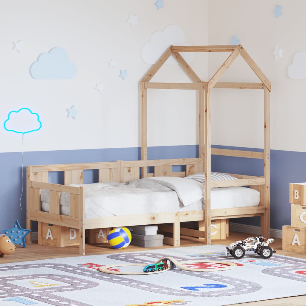 Day Bed with Roof without Mattress 90x190 cm Single Solid Wood