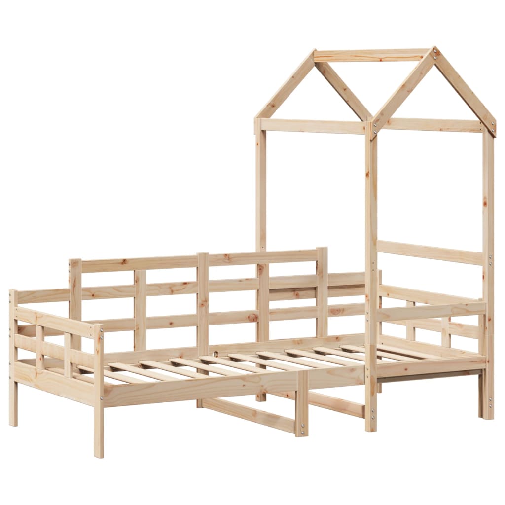 Day Bed with Roof without Mattress 80x200 cm Solid Wood