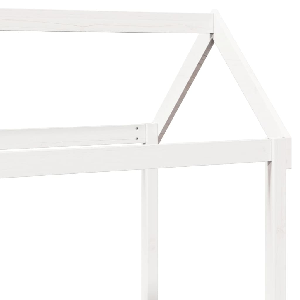 Day Bed with Roof without Mattress White 80x200 cm Solid Wood