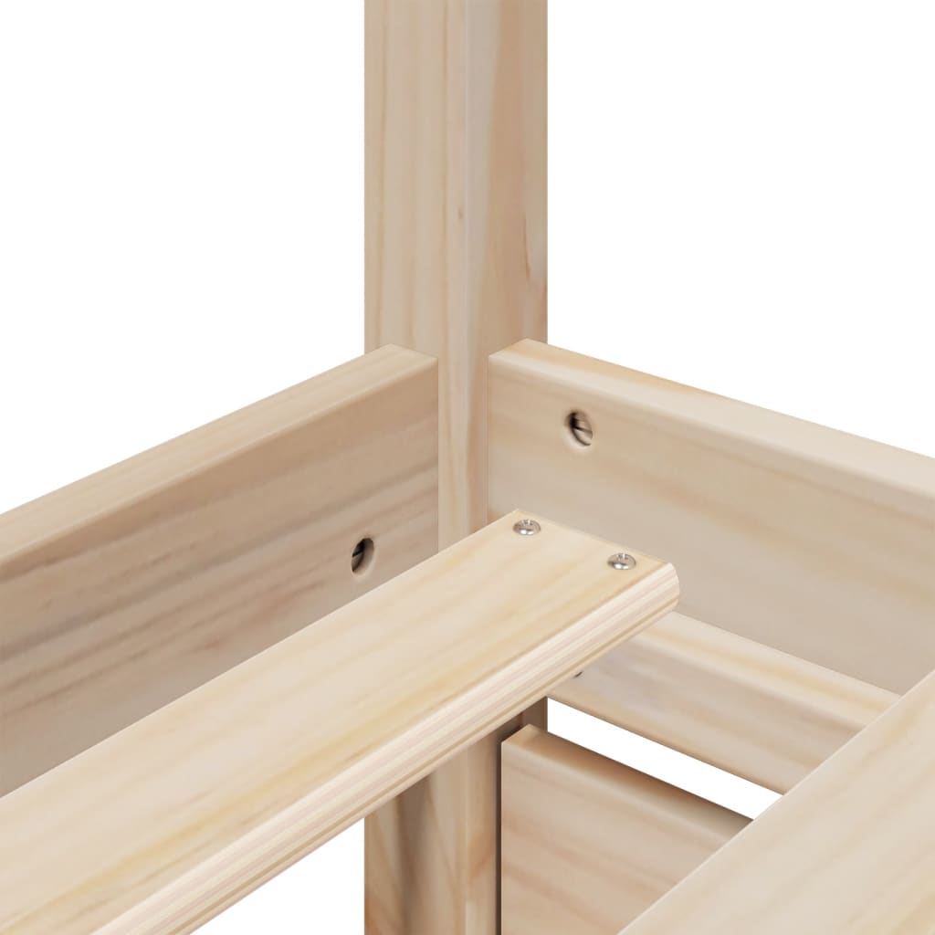 Bed Frame without Mattress 140x200 cm Solid Wood Pine