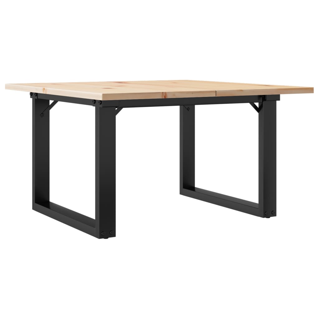Coffee Table O-Frame 60x60x40 cm Solid Wood Pine and Steel