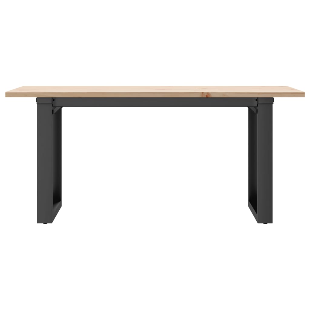 Coffee Table O-Frame 100x50x45 cm Solid Wood Pine and Steel