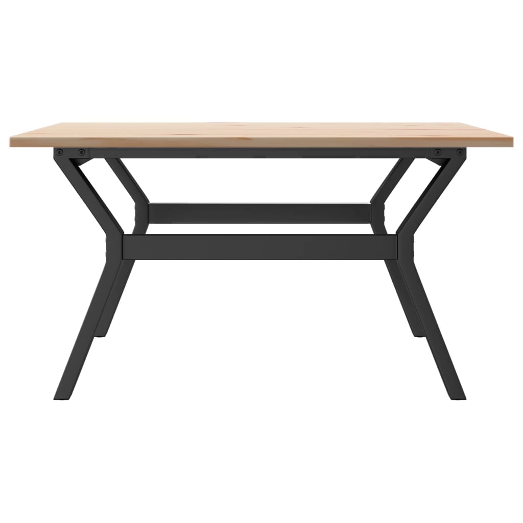 Coffee Table Y-Frame 80x80x45 cm Solid Wood Pine and Steel