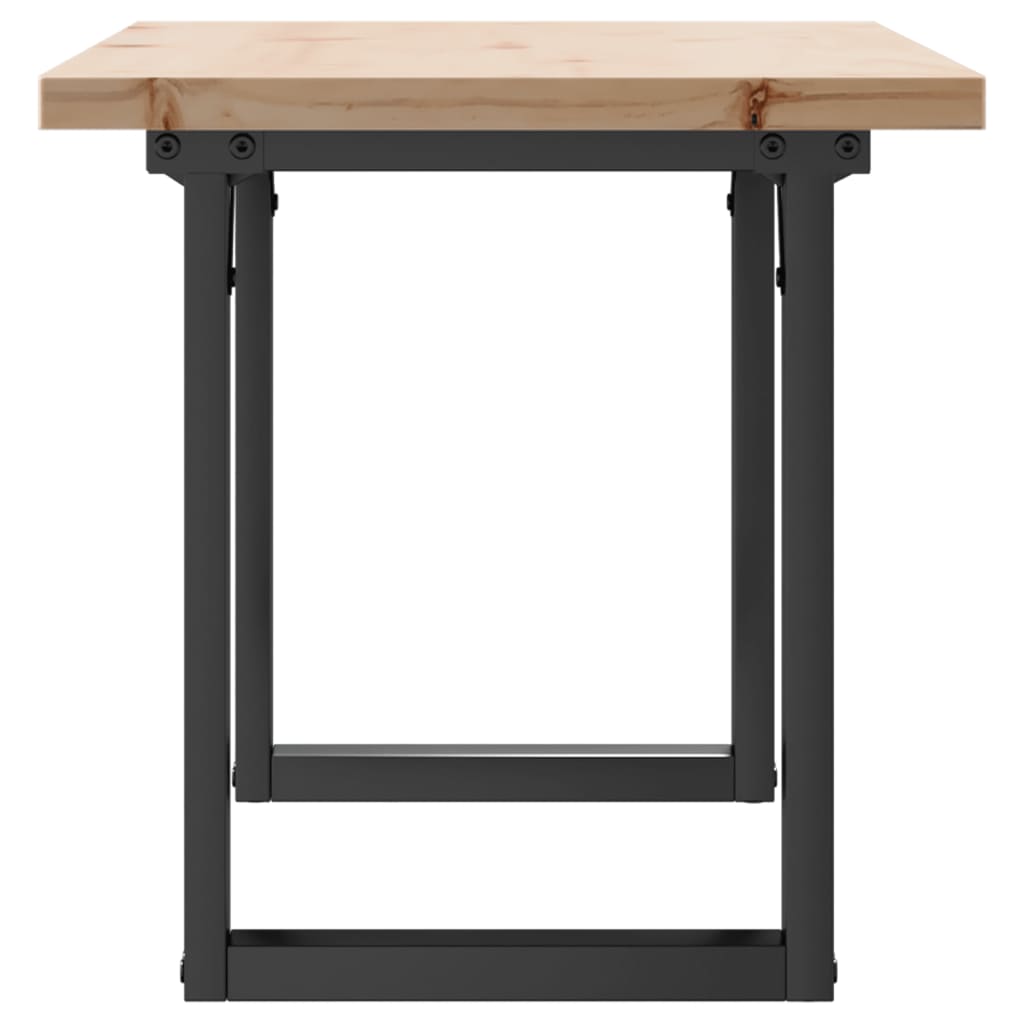 Coffee Table O-Frame 100x50x45.5 cm Solid Wood Pine and Steel