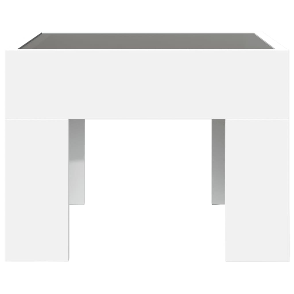 Coffee Table with Infinity LED White 40x40x30 cm