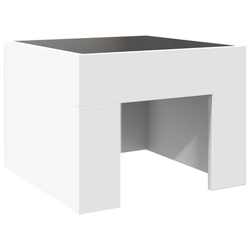Coffee Table with Infinity LED White 40x40x30 cm